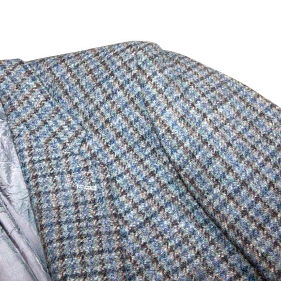 Harris Tweed Overcheck Dogstooth Wool Sport Coat 40R - Picture 5 of 8